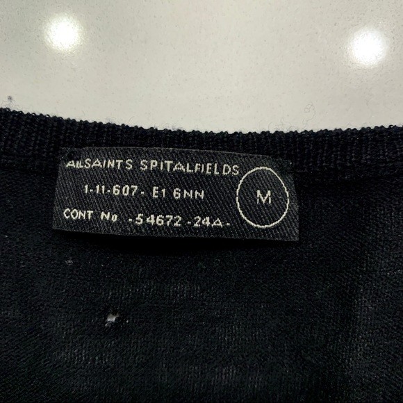 All Saints Merino Wool Sweater - black - medium - Picture 3 of 4